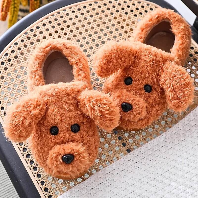 Woofy Teddy Dog Slippers