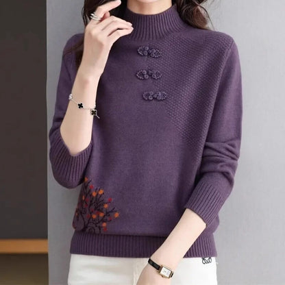 Autumn Whisper Mock Neck Sweater