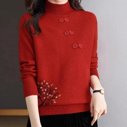 Autumn Whisper Mock Neck Sweater