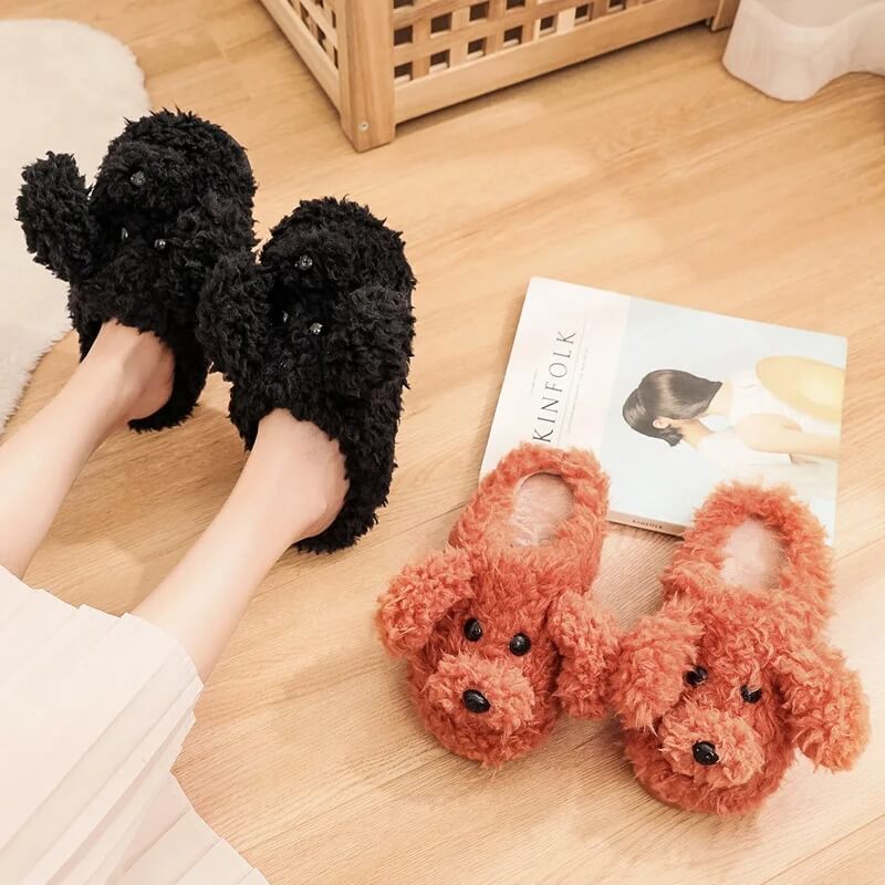 Woofy Teddy Dog Slippers